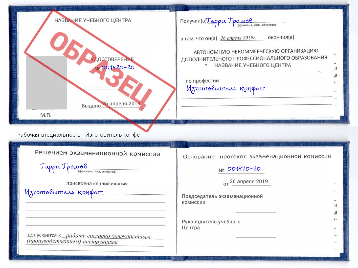 Изготовитель конфет Арсеньев