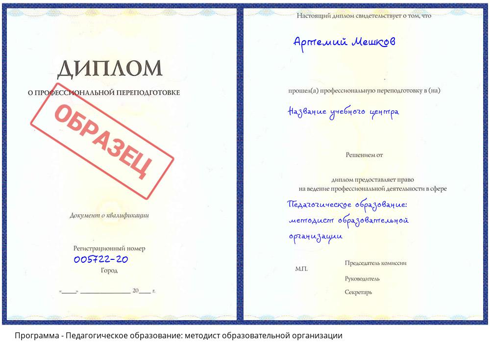 Педагогическое образование: методист образовательной организации Арсеньев